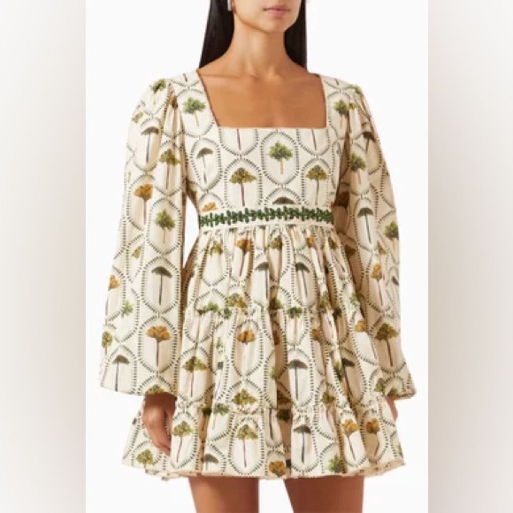 Agua Bendita Long Sleeve Tree Dress